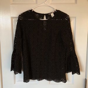 SOLD - Black lace blouse.